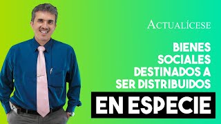 Novedades en los bienes sociales destinados a ser distribuidos en especie [upl. by Nilesoj]