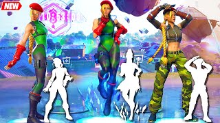 Street Fighter’s CAMMY Skin doing all BuiltIn Emotes in Fortnite Cammy Cup reward [upl. by Eeryk]