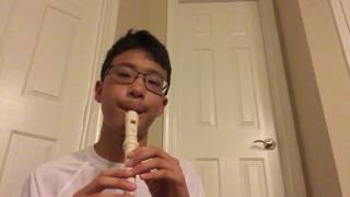 Spongebob Krusty Krab song on recorder [upl. by Idihc]