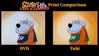 Scoobys AllStar LaffALympics Theme Song Print Comparison [upl. by Fayola]