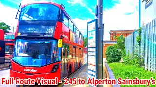 Full Route Visual  London Bus Route 245  Golders Green to Alperton Sainsburys  VWH2296 LK17DFP [upl. by Otsenre38]