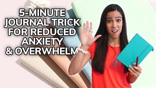 My 5 Minute Journaling Trick for Anxiety amp Overwhelm from a therapist [upl. by Remliw]