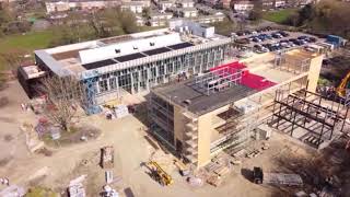 Aerial view of new Peterborough University [upl. by Ylurt578]