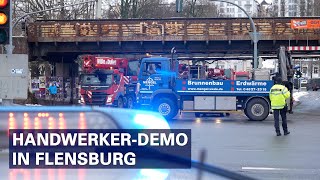 HandwerkerKonvoi demonstriert in Flensburg [upl. by Templeton]