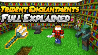 Minecraft Trident Enchantments Full Explained  Best Trident Enchantments  Hindi [upl. by Marzi]