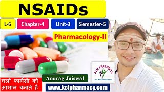 NSAIDs Classification amp Drugs  Paracetamol Aspirin  L6 Ch4 Unit3  Pharmacology 5th Sem [upl. by Aiuqcaj]