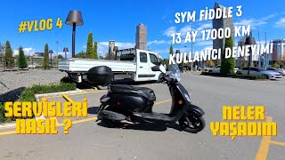 SYM FİDDLE 3 125  13 AY 17000 KM KULLANICI DENEYİMİ  ÇILDIRTAN SERVİSLER  VLOG 4 [upl. by Abbye452]