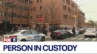 NYC high school stabbing Person in custody [upl. by Royden]