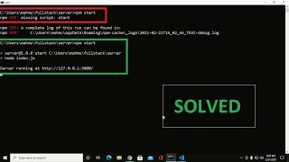 How to fix start script error when running npm start command  npm start error in express server [upl. by Savage]