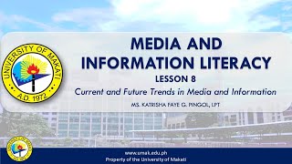 Lesson 8 Current and Future Trends in Media and Information  Media and Information Literacy [upl. by Lapham]