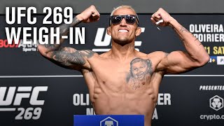 UFC 269 Oliveira vs Poirier Weighin [upl. by Ykroc]