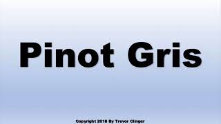 How To Pronounce Pinot Gris Wine [upl. by Zita32]