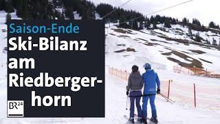 Abschluss der SkiSaison Zu Besuch im Skigebiet GrasgehrenRiedbergerhorn  Abendschau  BR24 [upl. by Naffets]