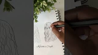 How to draw Curly Hair shortsfeed shortsvideo drawing tutorialtamil hairdrawing sketch [upl. by Midas]