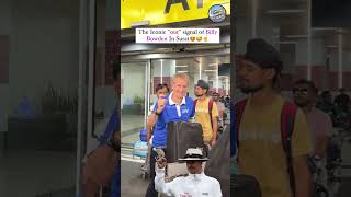 Billy Bowden With His Iconic “Out” Signal At airport😂😍☝️ [upl. by Schou]