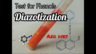 Test for Phenols  Azo dyes Diazotization [upl. by Cortie17]