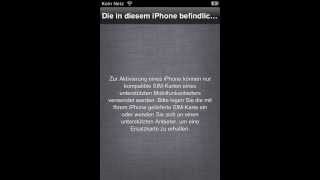 iPhone 3GS Aktivierung geht nicht [upl. by Ecnedurp810]