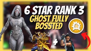 MCOC  6 star Rank 3 Ghost Fully Bossted  With synergies and Suicides gameplay  ghost mcoc [upl. by Dlanar272]