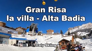 Italy Skiing Corvara  Alta Badia  Gran Risa [upl. by Nilekcaj127]