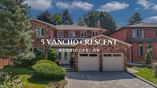 Welcome to 5 Vancho Crescent Etobicoke ON  Unbranded [upl. by Bunce]