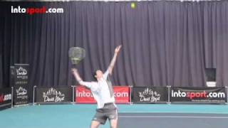 Tennis Serve Slice Serve Technique [upl. by Ahsatam]