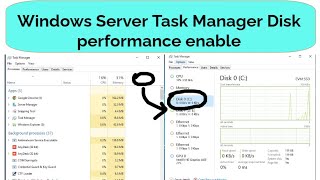 how to enable disk performance percentage in windows server task manager [upl. by Jany]