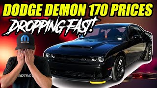 DODGE DEMON 170 PRICES FALLING ALREADY DEALERS AND FLIPPERS STUCK [upl. by Farhsa]