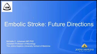 Embolic Stroke Future Directions  Dr Michelle Johansen [upl. by Yekcaj361]