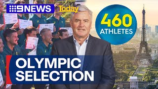 Australian athletes picked for Paris 2024 Olympic games  9 News Australia [upl. by Akimad990]