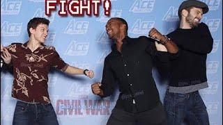 Sebastian Stan amp Anthony Mackie JOKINGLY Dragging Tom Holland for 10 minutes Straight [upl. by Akirdnahs]