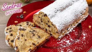 schneller Quarkstollen mit Marzipan  ohne Wartezeit servierfertig  Christstollen Weihnachtsstollen [upl. by Krever]