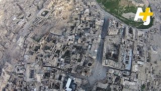 Drone Images Show Ancient City Of Aleppo In Ruins From War [upl. by Alessandro]