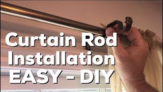 Installing Curtain Rod  Hang Curtain Rod  EASY DIY  How to [upl. by Derrik403]