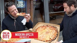 Barstool Pizza Review  Modern Apizza New HavenCT [upl. by Zasuwa]