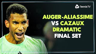 DRAMATIC Final Set in Arthur Cazaux vs Felix AugerAliassime  Montpellier 2024 Highlights [upl. by Jepson]