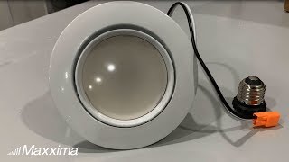 MaxximaStyle 4quot Rotatable LED Retrofit Downlight [upl. by Longawa723]