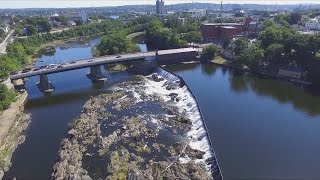 Aerial Drone Footage of Falls on Merrimack River ► DJI Phantom 3 [upl. by Jollenta]