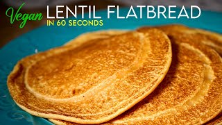 Healthy Two Ingredient Vegan Flatbread in 60 SECONDS [upl. by Lewes]