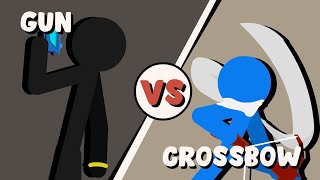 Supreme Duelist Stickman Animation Gun vs Crossbow [upl. by Asserrac]