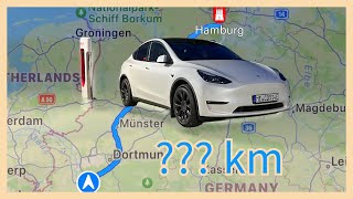 7 Tesla Reichweite im Test  Model Y Long Range [upl. by Burch]