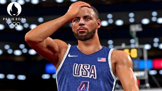 Steph Curry Night Night in Paris 😴  NBA 2K25 Olympics Mode  USA vs France Gold Medal Gameplay [upl. by Dumond]