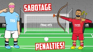 SABOTAGE PENALTIES🤣 Feat Haaland Salah Mbappe Bellingham and more [upl. by Aivatra]