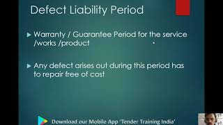 Tender Defect Liability Period [upl. by Michaela]