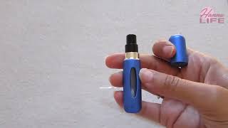 Portable mini refillable atomizer perfume spray bottle for travel  How to USE it [upl. by Cyn]