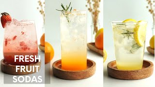 Refreshing Fresh Fruit Sodas  Easy Summer Drinks [upl. by Rachael692]