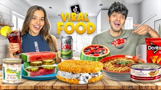 Trying New TikTok Viral Food Trends 🍕🤤 Yash and Hass part3 [upl. by Asil]