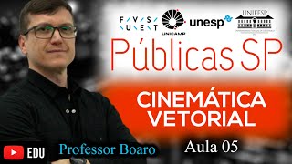 CINEMÁTICA VETORIAL  FUVEST UNICAMP UNESP  EXERCÍCIOS RESOLVIDOS  AULA 5 [upl. by Aja]