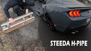 Steeda HPipe on 2024 Mustang GT  Install and First Impressions [upl. by Llesram]