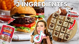 RECETAS DE 3 INGREDIENTES DE TIKTOK [upl. by Whitehouse]