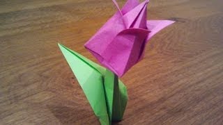 How To Make an Origami Tulip Flower [upl. by Aniger]